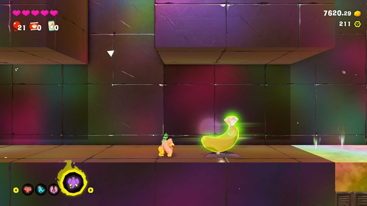 Rocketing over Lava Banandium Gem Overworld Location