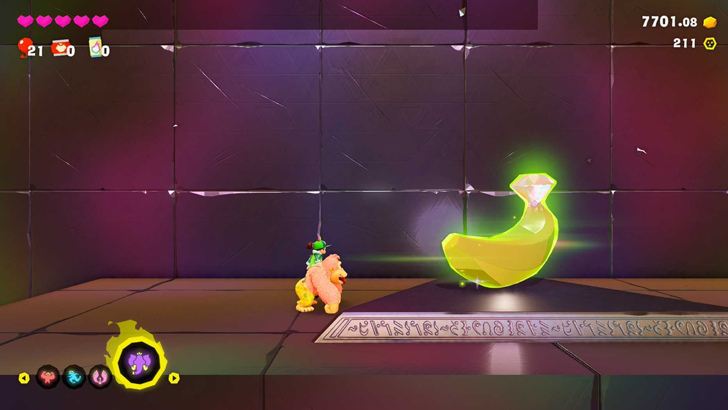 Rocketing through Lava Banandium Gem Overworld Location