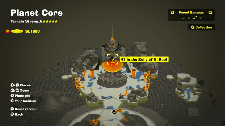 In the Belly of K. Rool Banandium Gem Map Location