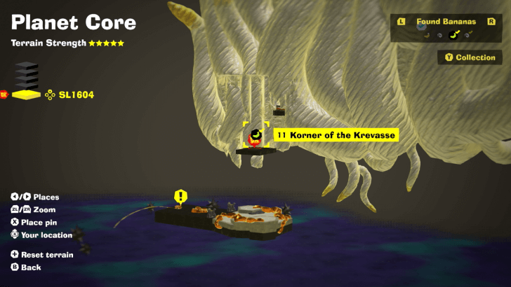 Korner of the Krevasse Banandium Gem Map Location