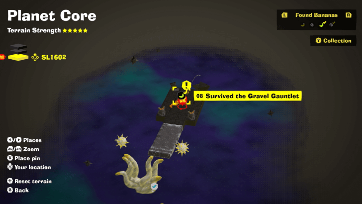 Survived the Gravel Gauntlet Banandium Gem Map Location