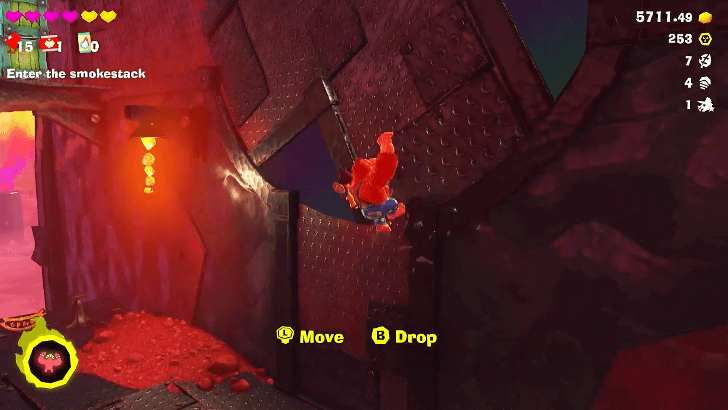 Climb up the rotating platforms