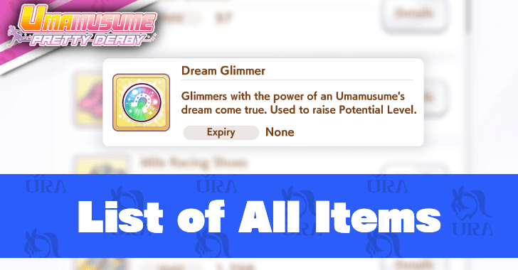 Umamusume: Pretty Derby - List of All Items