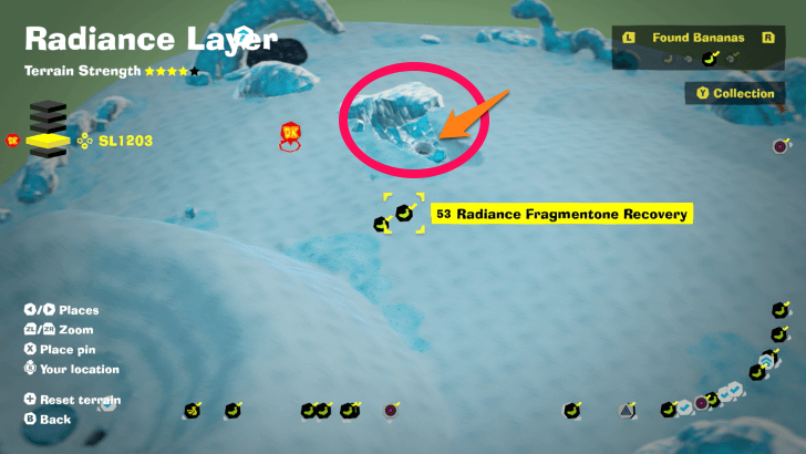 Radiance Fragmentone Recovery Banandium Gem Map Location