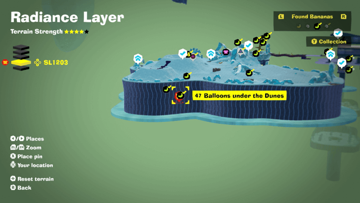 Balloons under the Dunes Banandium Gem Map Location