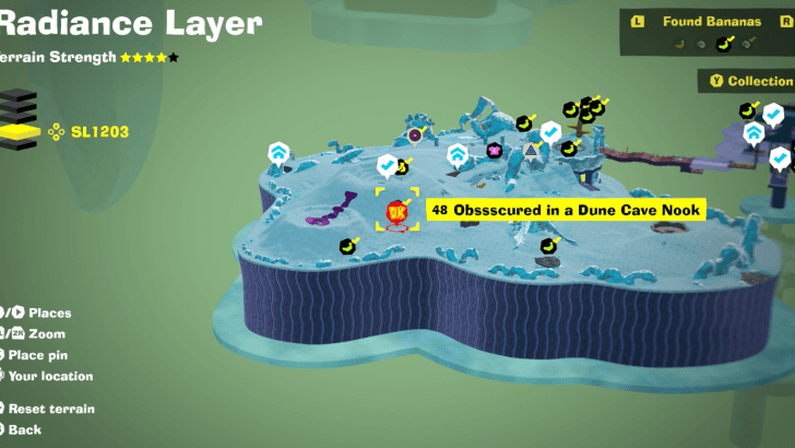 Obssscured in a Dune Cave Nook Banandium Gem Map Location