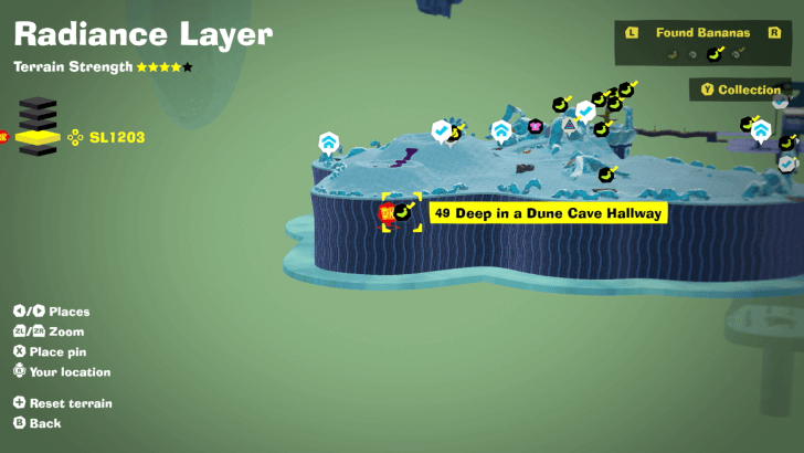 Deep in a Dune Cave Hallway Banandium Gem Map Location