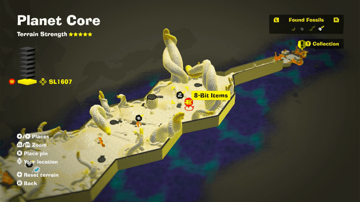 8-Bit Items 8 Fossil Map Location