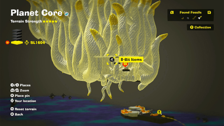 8-Bit Items 5 Fossil Map Location