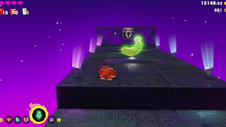 Liftoff to the Top Banandium Gem Overworld Location