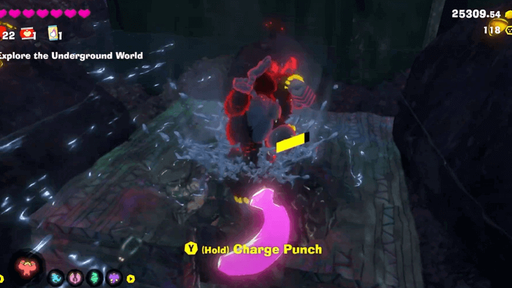 Snack in a Sunken Slab Banandium Gem Overworld Location