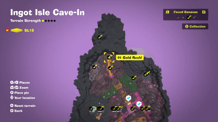 Gold Rush! Banandium Gem Map Location