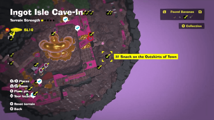 Snack on the Outskirts of Town Banandium Gem Map Location