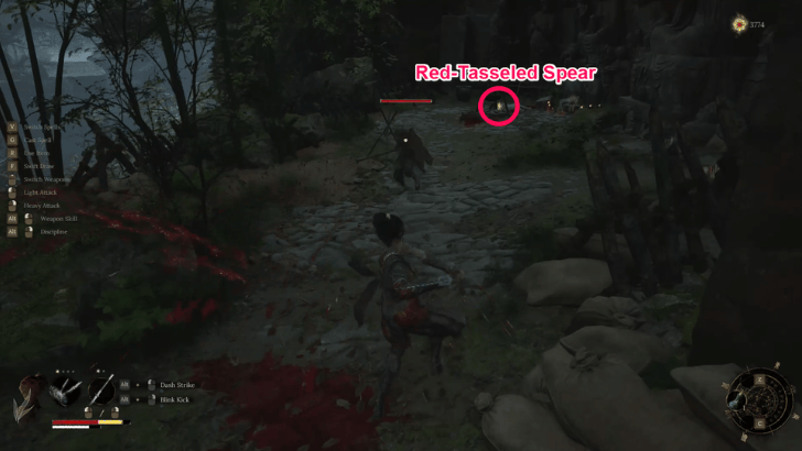 Red-Tasseled Spear Location