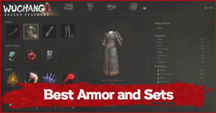Wuchang Fallen Feathers Best Armor and Sets