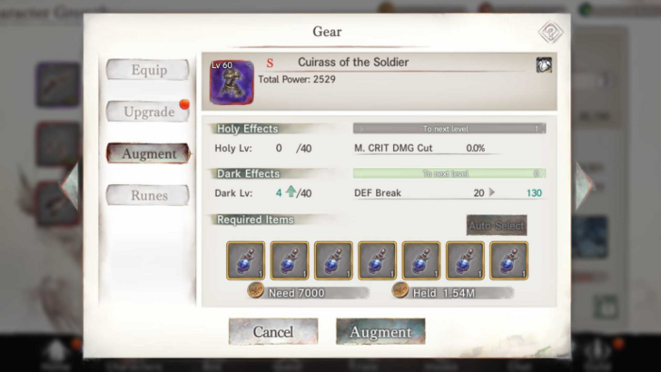 MementoMori Upgrade Gear