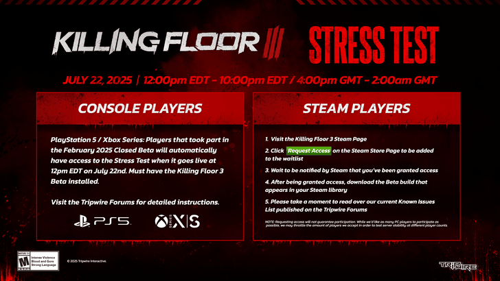 Killing Floor 3 Stress Test Announcement