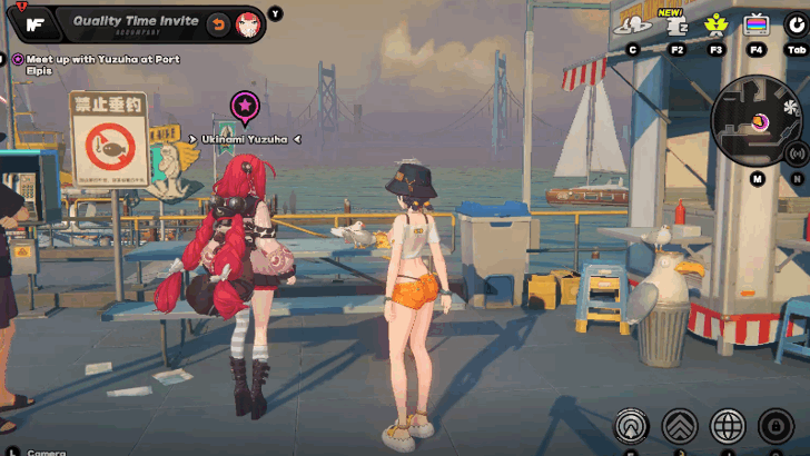 Meet up with Yuzuha at Port Elpis