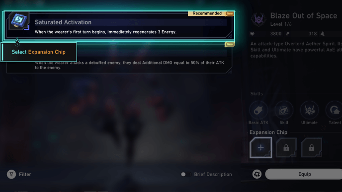 Honkai Star Rail - Equip Blaze Out of Space with Saturated Activation