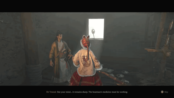 Talk to He Youzai in Snowpeak Pass