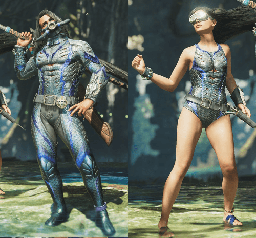 Diver male and female