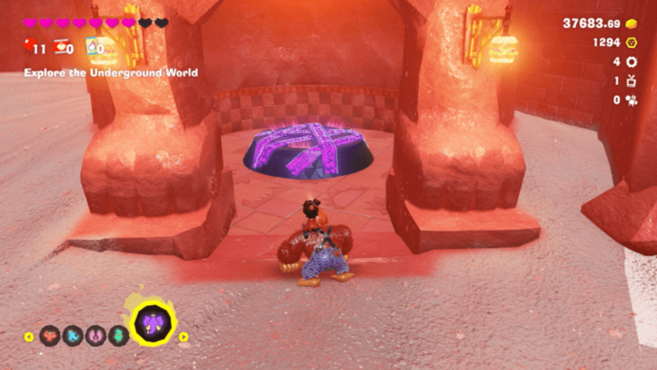 Battle Bouncy Beatings Banandium Gem Overworld Location