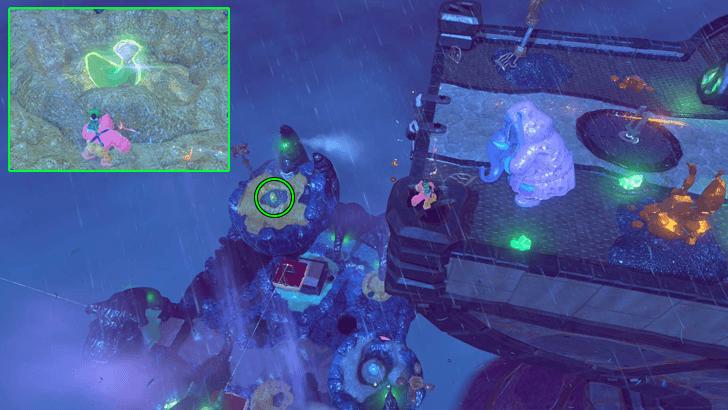 In a Floating Puddle Banandium Gem Overworld Location