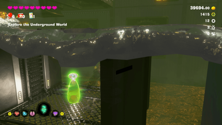 Melt through the Metal Bridge Banandium Gem Overworld Location