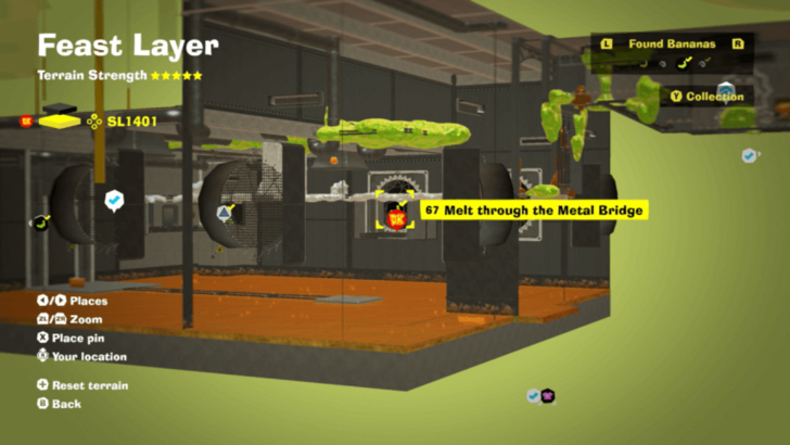 Melt through the Metal Bridge Banandium Gem Map Location