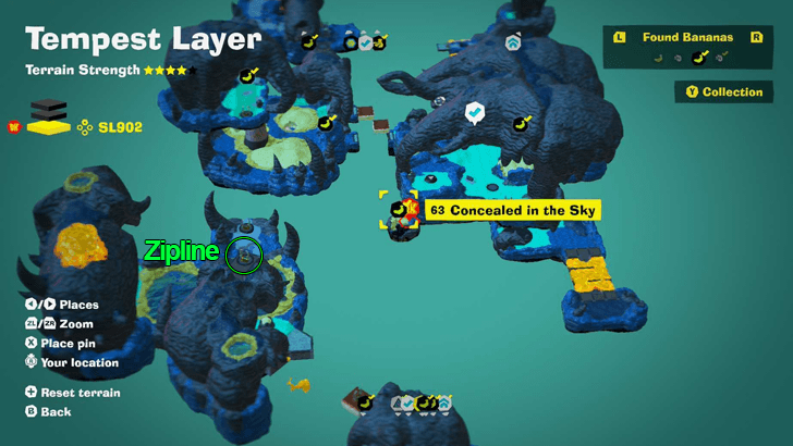 Concealed in the Sky Banandium Gem Map Location