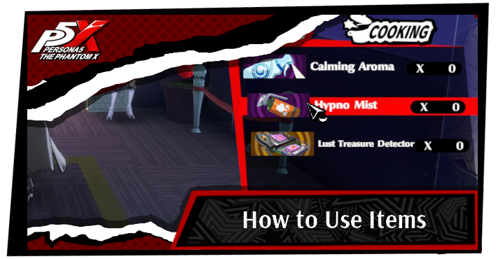 Persona 5 X How to Use Items