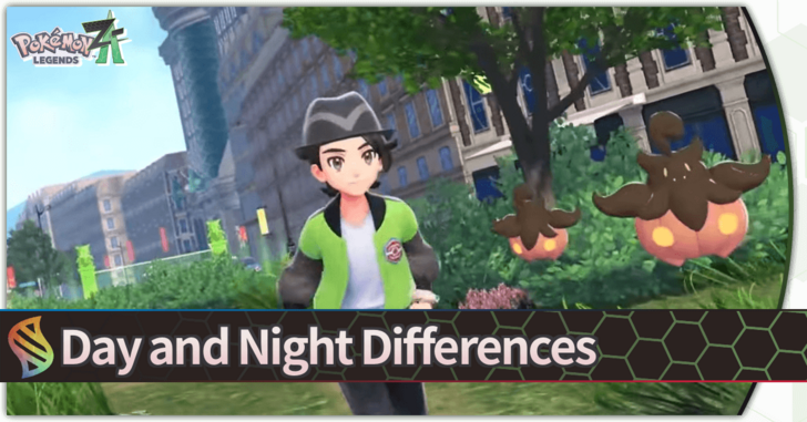 Pokemon Legends Z-A - Day and Night Differences