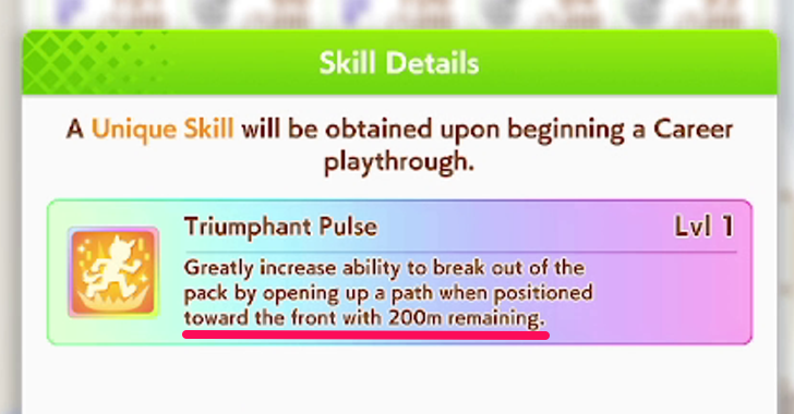 Skill Conditions Must be Met to Activate it