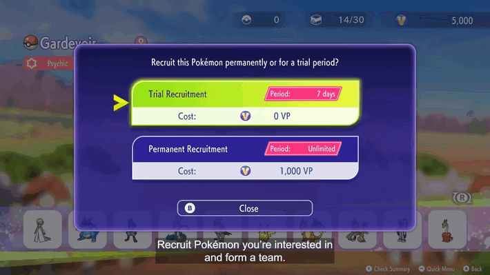 Catching Pokemon VP Cost