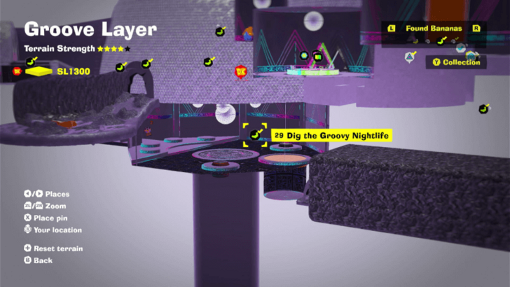 Dig the Groovy Nightlife Banandium Gem Map Location