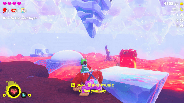 Throw rocks at large icicles and ignore the lava enemy