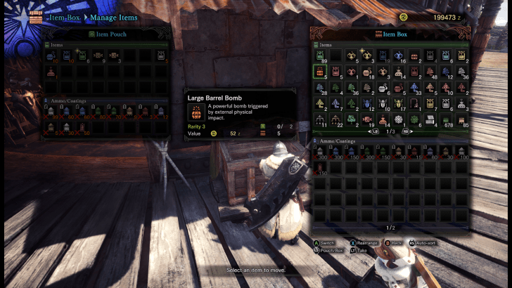 Prepare Items before a hunt