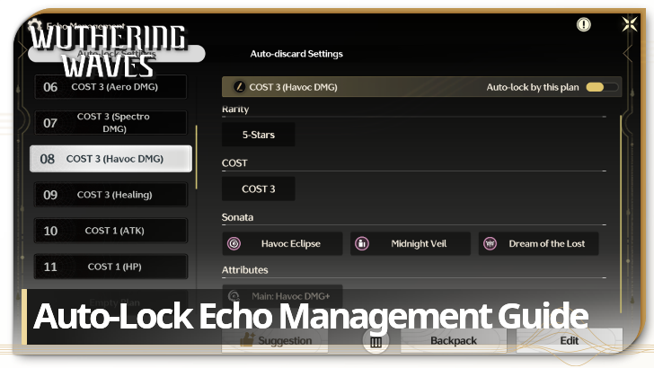 Auto-Lock Echo Management