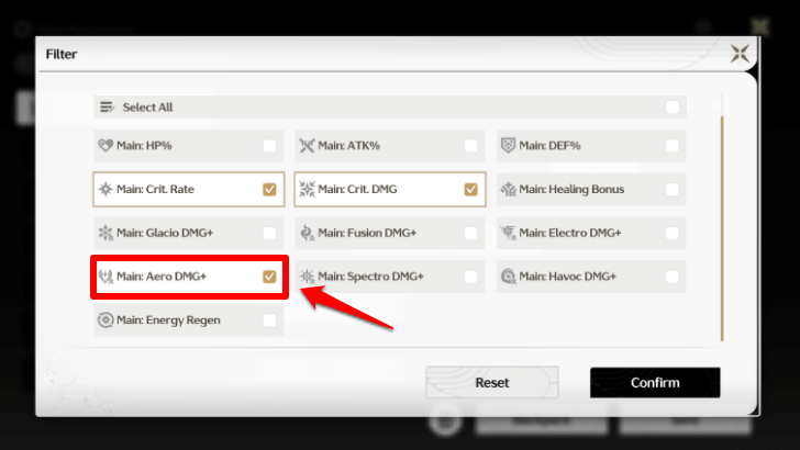 Echo Management - Select Main Attribute