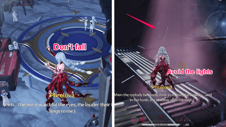 Sneak Around as Phrolova  - Avoid the Lights