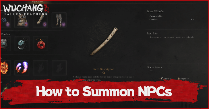 Wuchang Fallen Feathers How to Summon NPCs