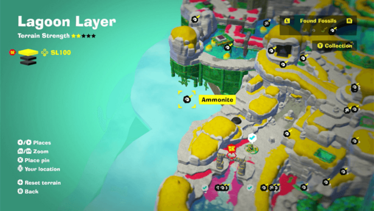 Ammonite 13 Fossil Map Location