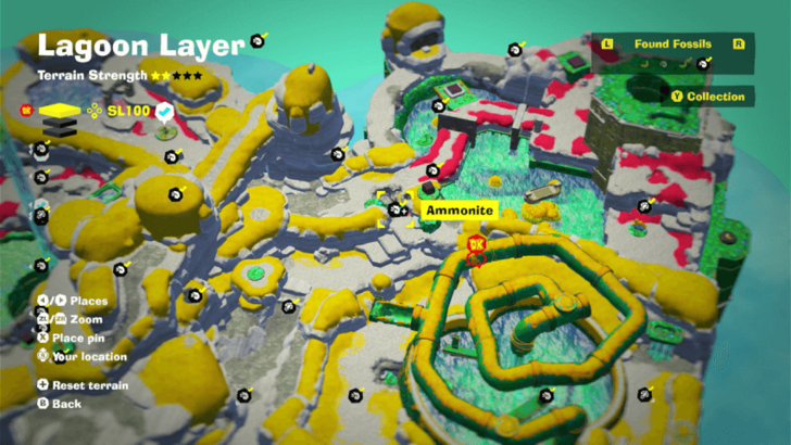 Ammonite 15 Fossil Map Location