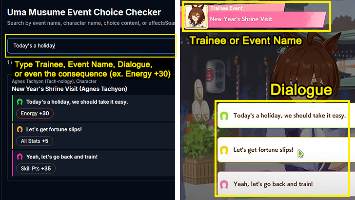 How to Use Umamusume Event Checker