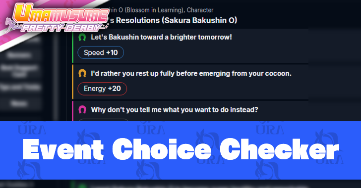 Umamusume Event Choice Checker | Umamusume: Pretty Derby - Game tool screenshot