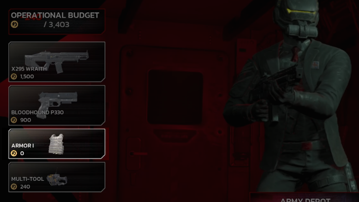 Killing Floor 3 - Select the Armor Button