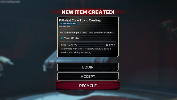 Recycle Bonus Abilities