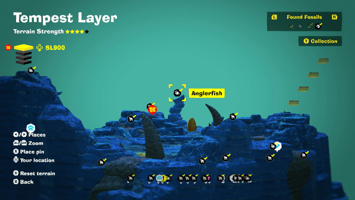 Anglerfish 5 Fossil Map Location