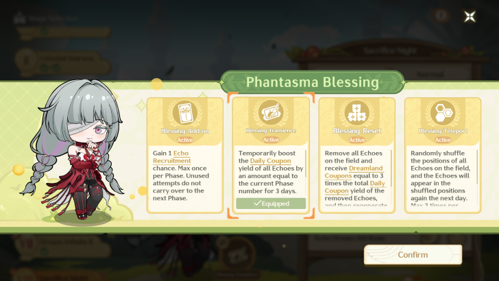 Blessings Select Screen