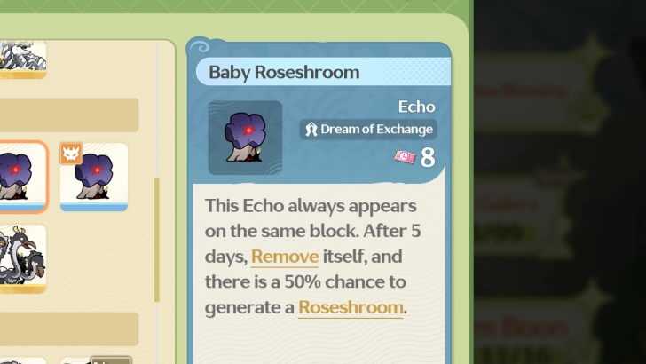 Baby Roseshroom Dreamland Tooltip